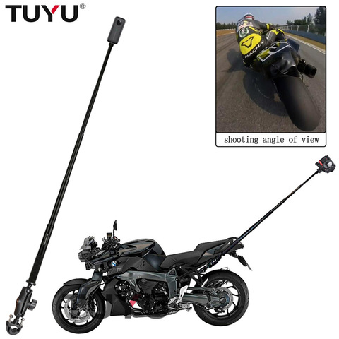 TUYU Motorcycle Bike Camera Holder Handlebar Bracket Stand For Insta360 One R X & GoPro DJI YI Invisible Selfie Stick Accessory ► Photo 1/6