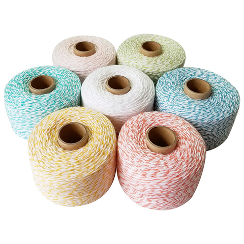 Colourful 200m/roll 100% Cotton cords bakers twine thin rope string thread for decoration gift pack DIY ► Photo 1/6
