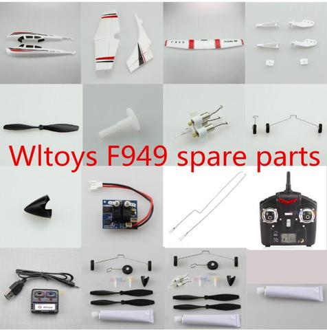 Wltoys F949 RC RC Airplane spare parts propeller motor set gear Landing gear receiver glue Vulnerable accessory kit etc. ► Photo 1/6