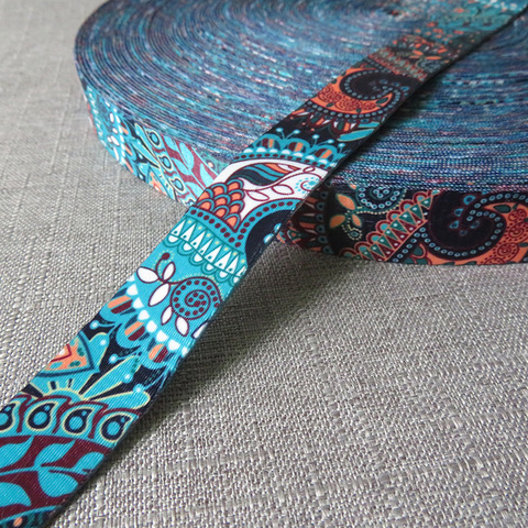 1 Yard Width 1 Inch 25mm Printed Webbing Ribbon Luggage Yoga Belt Strap Dog Pet Collar Leash Rope Harness Backpack Bag Accessory ► Photo 1/6