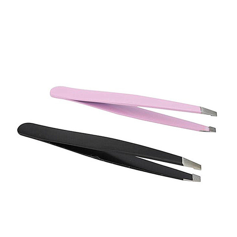 1PC Black Color Eyebrow Tweezer Hair Beauty Slanted Puller Stainless Steel Eye Brow Clips Hair Removal Makeup Tool Brand New ► Photo 1/6
