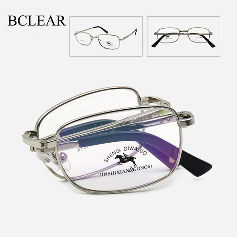 BCLEAR Classic Fashion Alloy Men Optical Frame With Spring Hinge Comfortable Male Spectacle Eyeglasses Frames Foldable Eyewear ► Photo 1/1