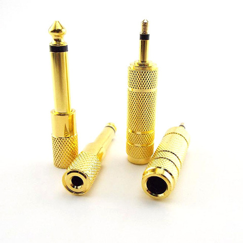 6.5mm Female to 3.5mm Male Jack 3.5mm Female to 6.35mm Male Plug Mono Audio Microphone Adapter Converter Aux Cable Gold Plated ► Photo 1/6