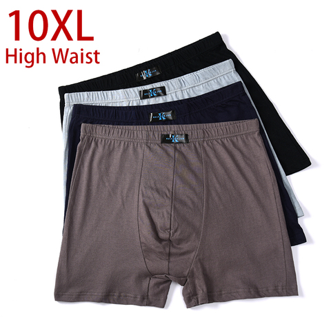 10XL-XL Plus  Men Underwear Male boxer  Solid Panties Shorts Men's Cotton Underpants Breathable Intimate Man boxers Large Size ► Photo 1/6