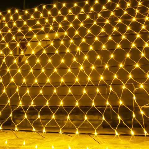 Thrisdar 3*2m 4.5*1.5m 6*4M LED Net Mesh Fairy String Light Christmas Wedding Holiday Background Window Curtain Net Light ► Photo 1/6