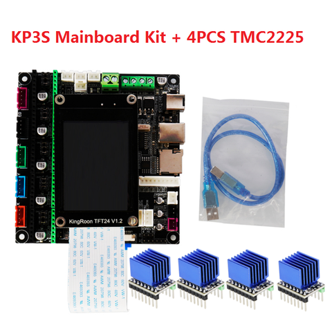 KingRoon 1Kit Mainboard KP3S Controller TFT V1.2 2.8'' LCD Touch Screen 24V Ultra Silent TMC2225 Drivers 3D Printer Parts ► Photo 1/6