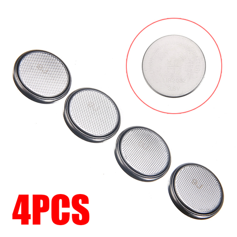 4pcs 3.6V LIR2032 Li-ion Rechargeable Li-ion Button Battery 40mAh Coin Batteries for Motherboards Wireless Mouse ► Photo 1/6
