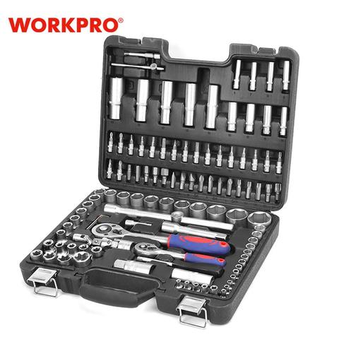 WORKPRO 108PC Tool Set for Car Repair Tools Mechanic Tool Set Matte Plating Sockets Set Ratchet Spanners Wrench ► Photo 1/6