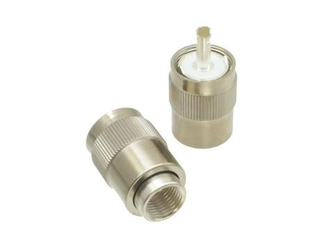 Connector UHF male Plug PL259 solder RG8 RG213 LMR400 7D-FB cable silver ► Photo 1/4