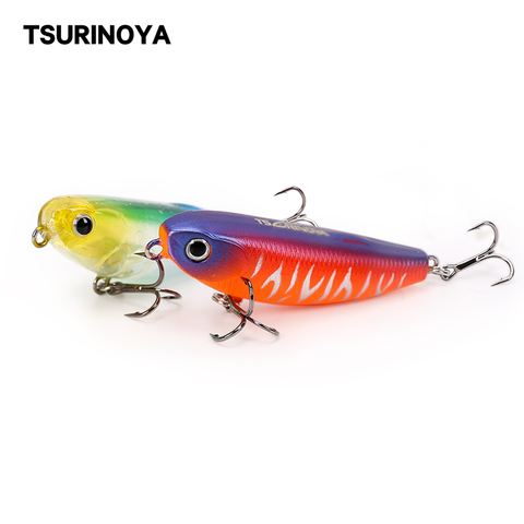 TSURINOYA Fishing Lure DW62 50mm 5g  Artificial Bait Hard Bait Top Water Lures Floating Mini Pencil ► Photo 1/6