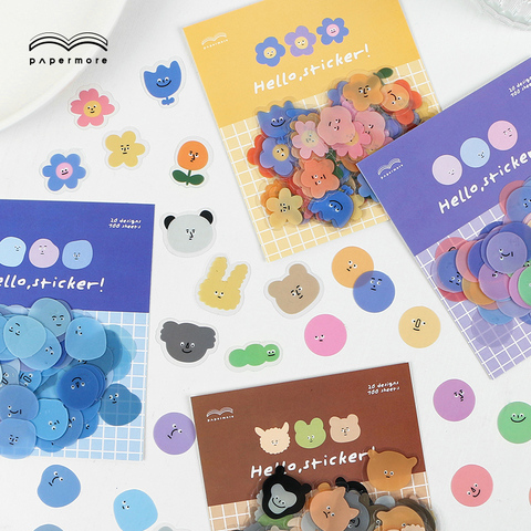100pcs/pack Cute Rainbow Bear Decor Stickers Scrapbooking Stick Label Diary Album Stickers Kawaii Stationery Stickers Gift ► Photo 1/5