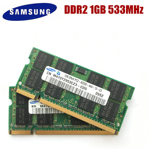 SAMSUNG 1G DDR2 533MHz  PC2 4200S Laptoop RAM 1GB 2RX8 PC2-4200S Notebook Laptop MEMORY ► Photo 1/1