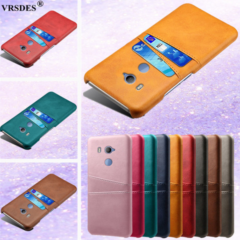 Retro PU Leather Card Slots Wallet Case For HTC U11 U12 Plus D12 Plus Case Retro Matte Hard PC Back Cover For HTC D12 U11 Plus ► Photo 1/6