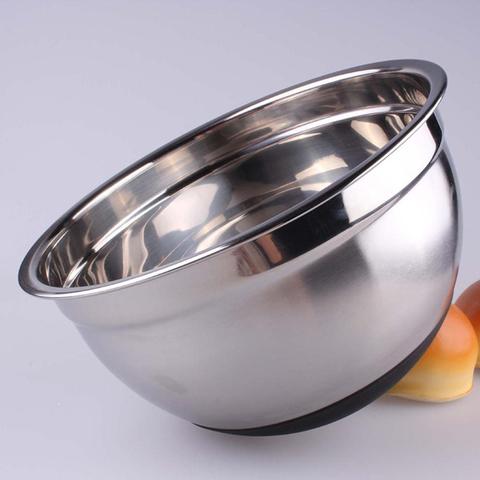 Stainless Steel Mixing Bowl with Ergonomic Non-Slip Silicone Base Professional Kitchenware ► Photo 1/6