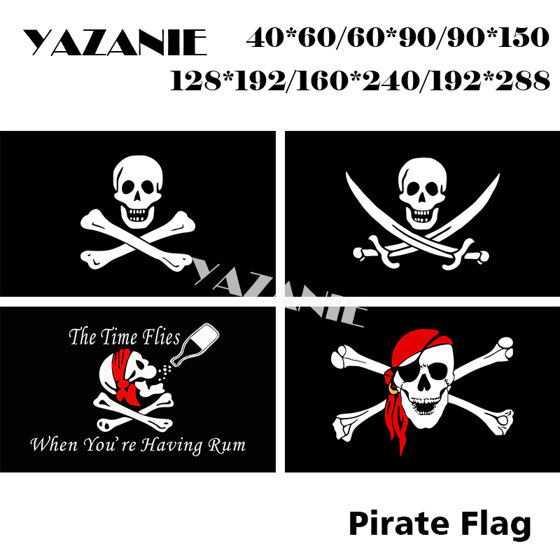 Huge Skull And Cross Crossbones Jolly Roger Pirate Flags Holloween KTV Hanging 