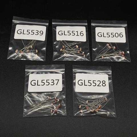 5Values *10 5mm GL5516 GL5528 GL5537 GL5539 GL5506  Photo Light Sensitive Resistor Photoresistor Kit 5516 5528 5537 5539 5506 ► Photo 1/2