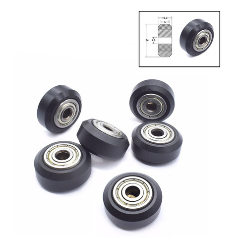 10PC Openbuilds Plastic wheel POM with Bearings big Models Passive Round wheel Idler Pulley Gear perlin wheel for CR10 Ender 3 ► Photo 1/5