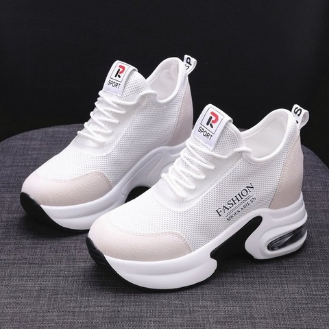 2022 Platform Wedges Women's Sneakers Spring autumn High Quality Mesh Breathable Increased women's shoes Casual Shoes Y997 ► Photo 1/6