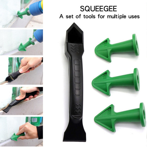 4pcs/set Caulk Nozzle Scraper Set Reusable Sealant Angle Scraper Silicone Grout Caulk Tools Smooth Scraper Grout Kit Tools Sets ► Photo 1/6