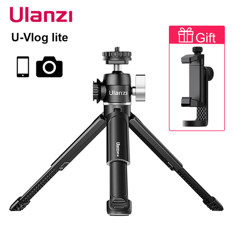 Ulanzi U-Vlog lite Mini Tripod with 360° Ball Head & Cold Shoe Extendable Selfie Stick for Camera iPhone Android Monopod DSLR ► Photo 1/6