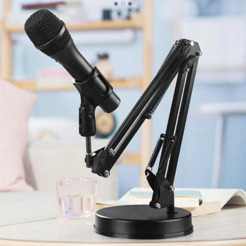 Extendable Microphone Holder Table Stand Lazy Bracket 360° Rotatable with Clamp Flexible Articulating Arm for Mobile Phone Mic ► Photo 1/6