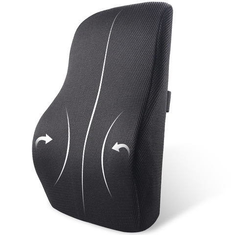 Memory Foam Lumbar Support Back Cushion Ergonomic Lumbar Pillow Relieves Sciatica Pain 3D Ventilative Mesh Lumbar Support ► Photo 1/6