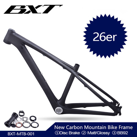 26er Carbon MTB Frame 26er Mountain Bike Frame Kids Bike Frames BSA 15/17/19" 