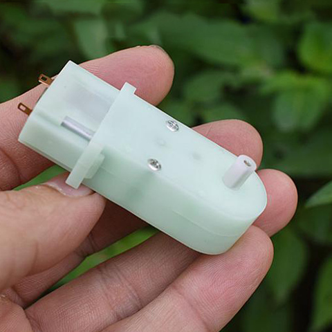 DC 5V-6V Miniature Worm Gear Motor Slow Speed 48-56rpm Plastic Gearbox Mute D Shaft for Small Toy Movement Motor Accessories ► Photo 1/6