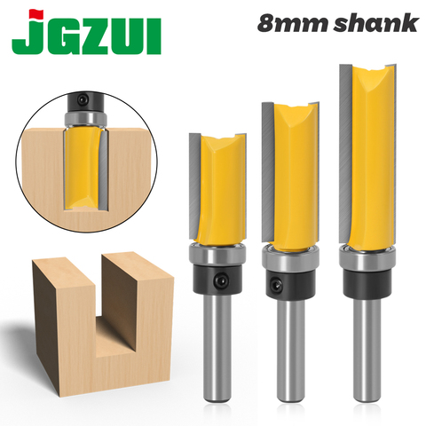 1-3pcs 8mm Shank Flush Trim Router Bit Pattern Bit Top Bottom Bearing 5/8