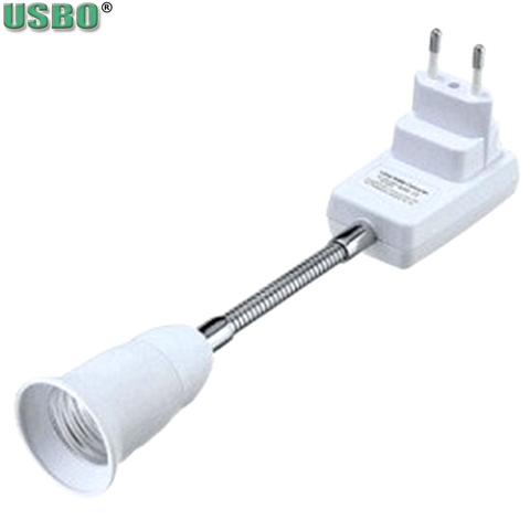 European British America Australia EU UK US AU Plug to E27 Universal Conversion led light Socket Lamp holder With Switch 20cm ► Photo 1/6