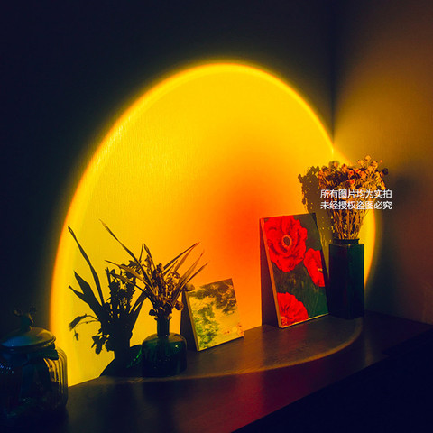 Sunset Projector Lamp Rainbow Atmosphere Led Night Light for Home Bedroom Coffe shop Bar Background Wall Decoration Table Lamp ► Photo 1/6