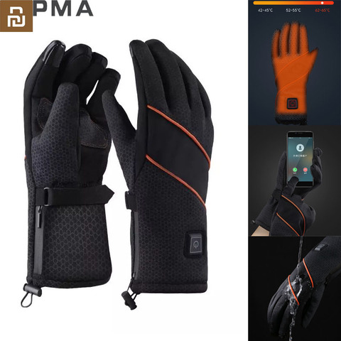 NEW PMA Thermal Electric battery Heated Gloves Winter Skiing Motorcycle Gloves Unisex Black Hands Warmer Touchscreen For Outdoor ► Photo 1/6