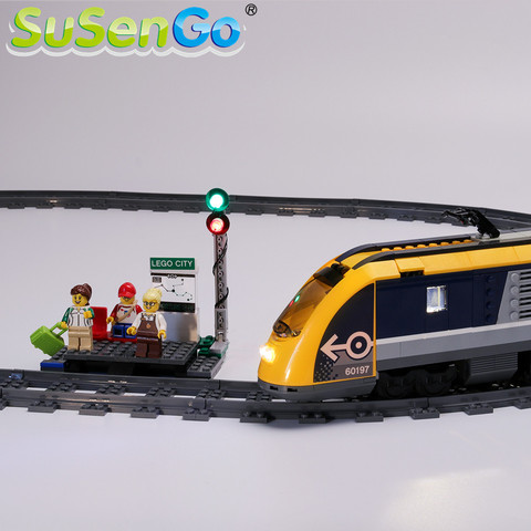 SuSenGo LED Light Set For 60197 City Series Passenger Train  Building Blocks Lighting Set Compatible with 02117 11001 NO Model ► Photo 1/6