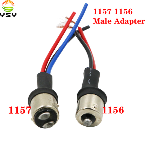 YSY Details about BAY15S 1156 BAY15D 1157 Male Adapter Wiring Harness For Tail Lamp Headlight Signal Retrofit ► Photo 1/6