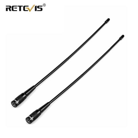 2pcs Retevis RHD-771 SMA-M Antenna VHF UHF Dual Band Antenna For Yaesu VX-3R VX-5R VX-7R Retevis RT3S RT3 RT81 RT1 For TYT MD380 ► Photo 1/6