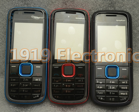 New Full Phone Housing Cover Case Display Glass+Middle Frame+Back Cover With english Keypad For Nokia 5130 ► Photo 1/1