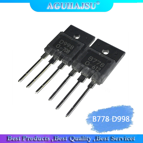 10pcs/lot B778 D998  5PCS* 2SB778   5PCS*2SD998  TO-3Pmolewei  acoustic the tube new original ► Photo 1/1