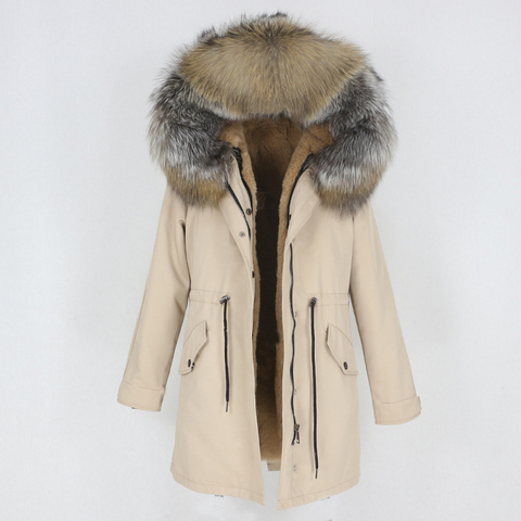 OFTBUY 2022 New Waterproof Long Parka Winter Jacket Women Coat Real Natural Fox Raccoon Fur Hood Outerwear Detachable Streetwear ► Photo 1/6