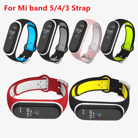 For Mi Band 5 4 3 Sport Strap Replacement Wristband MiBand 3 4 Bracelet Wrist miband 5 Strap for xiaomi Mi Band 4 5 3 ► Photo 1/6