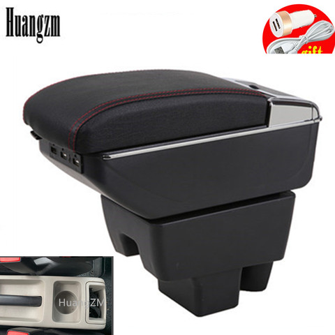 for skoda Fabia 1 Armrest box Center Storage box car accessories Interior double-layer with usb interface ► Photo 1/6