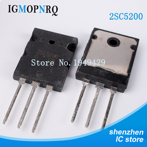 10PCS/lot 2SC5200 SC5200 TO-3PL 5200 Bipolar transistor bipolar junction type (BJT) NPN 230V 15A 150W ► Photo 1/2