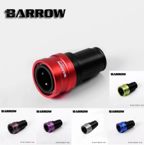 Barrow TZKF-V2 Black Silver water cooling fittings sealing quick coupling female connector ► Photo 1/6