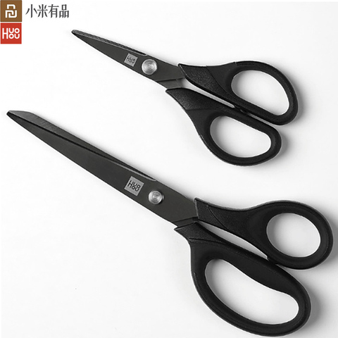 2pcs Youpin huohou Titanium-plated Scissors Black Sharp Sets Sewing Thread Antirust Pruning Scissor Leaves Trimmer Non-slip Tool ► Photo 1/6