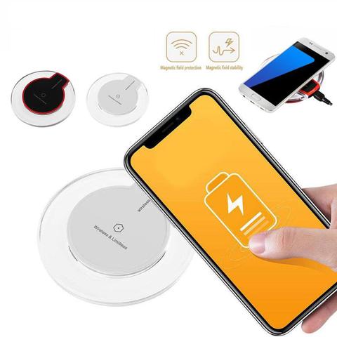 New Crystal QI Wireless Charger Receiver Wireless Charging Pad Coil for Huawei iPhone XR Samsung S10 LG G7 V30 HTC Nokia SONY ► Photo 1/6
