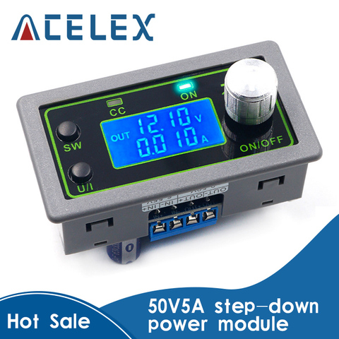 50V5A CNC step-down adjustable power supply module voltage and current meter constant voltage constant current DC LCD display ► Photo 1/6