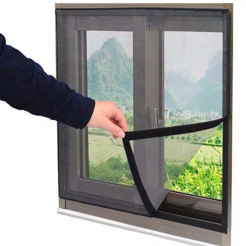 Indoor Inset Screen Window Mesh Customize Door Anti Mosquito Net Window Screen Mesh self-adhesive invisible screen window ► Photo 1/6