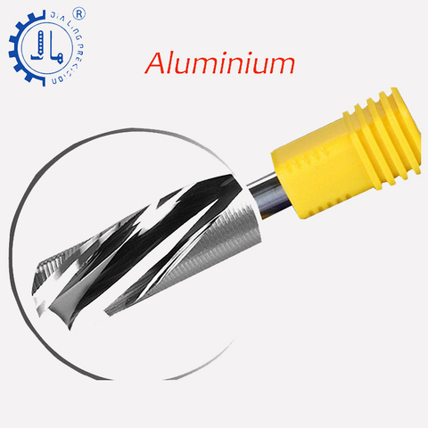 JIALING 1PC one flute aluminum cutting cutter tools step cnc router bits/end mill for aluminum ► Photo 1/3