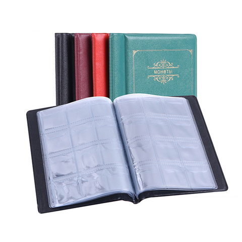120 Sheets Wallet 4 Colors Coin Album Portable Album Coin Penny Money Storage Book Case Holder File Collection ► Photo 1/6