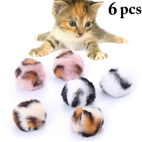 6pcs Pet Cat Toy Cat Chew Toy Plush Fashion Kitten Ball Toy Kitten Playing Toy with Catnip Funny Interactive Toys for Cats ► Photo 1/6