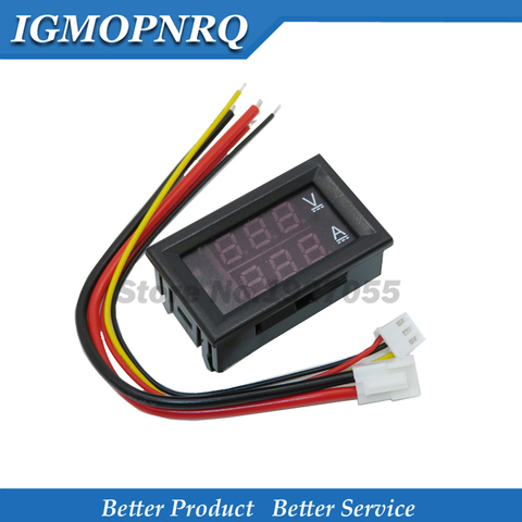 DC 0-100V 10A Digital Voltmeter Ammeter Dual Display Voltage Detector Current Meter Panel Amp Volt Gauge 0.28